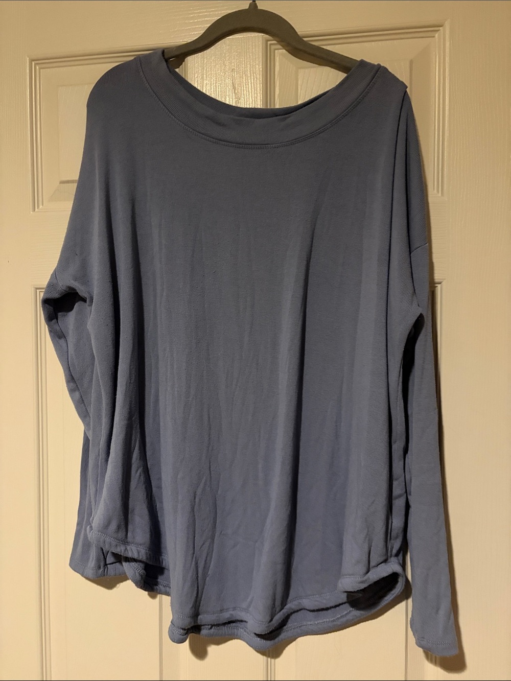 Maurices Women's Long-Sleeve Relaxed Tee in Dusty Blue